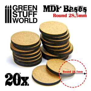 MDF Bases - Round 28,5 mm 1