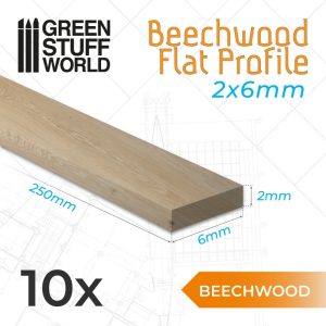 Beechwood flat profile - 6x250mm 1