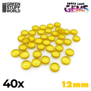 Plastic Gems 12mm: Yellow 1