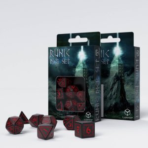 Runic Black & red Dice Set (7) 1