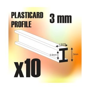 ABS Plasticard - Profile DOUBLE-T 3 mm 1