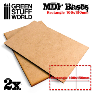 MDF Bases - Rectangular 100x150mm - Pack2 1