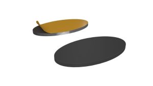 Self-adhesive magnetic foil stickers for magnetizing oval 75mmx42mm bases with hollow bottoms (5) 1