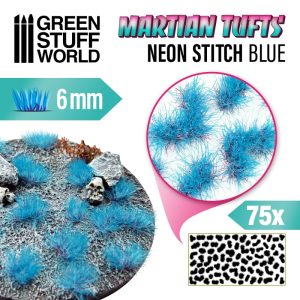 Martian Fluor Tufts - NEON STITCH BLUE 1