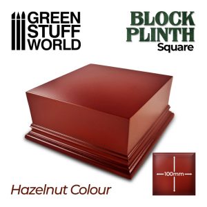 Square Top Display Plinth 10x10cm - Hazelnut Brown 1