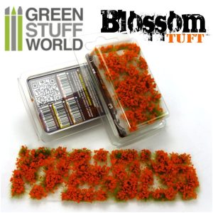Blossom TUFTS - 6mm self-adhesive - ORANGE Flowers 1