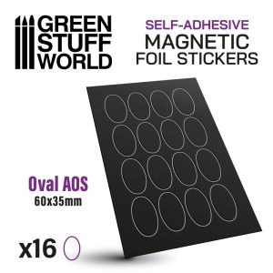 Oval Magnetic Sheet SELF-ADHESIVE - 60x35mm 1