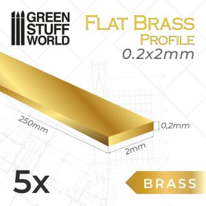 Flat Brass Profile 0.2 x 2mm 1