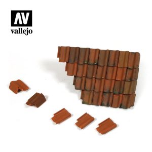 Vallejo Scenics - 1:35 Damaged Roof Section & Tiles 1