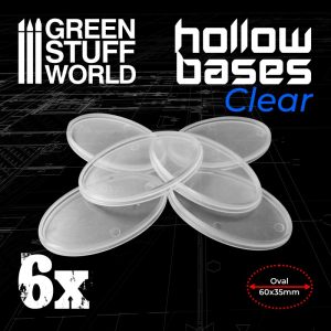 Hollow Plastic Bases -TRANSPARENT - Oval 60x35mm 1