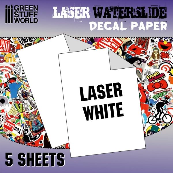 Waterslide Decals - Laser White 1