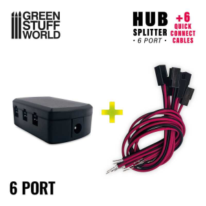 6-port HUB Splitter + 6 Quick Connect Cables 1