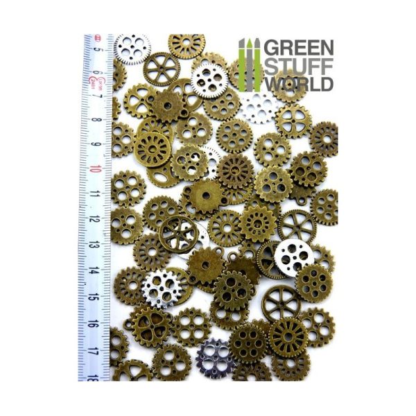 SteamPunk GEARS and COGS Beads 85gr *** 15 mm 2