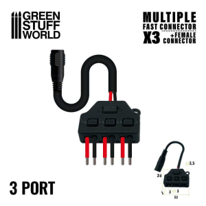 Multiple Fast connector (x3) + Jack Female Connector 1