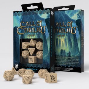 Call of Cthulhu Beige & black Dice Set (7) 1