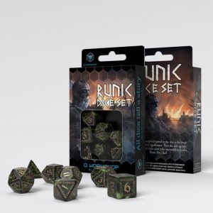 Runic Bottle-Green & Gold Dice Set 1