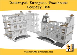 Destroyed European Townhouse Scenery Set 1