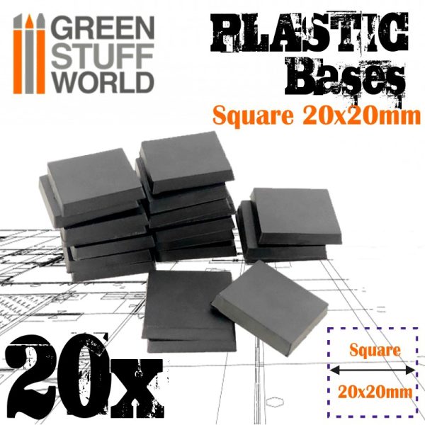 Plastic Square Bases 20x20 mm 1