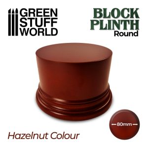 Round Block Plinth 8cm - Hazelnut 1