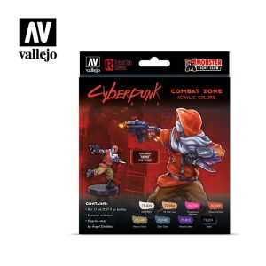 AV Vallejo Cyberpunk - Combat Zone (x8) & Figure 1