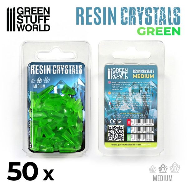 GREEN Resin Crystals - Medium 3
