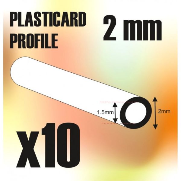ABS Plasticard - Profile TUBE 2 mm 1