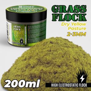Static Grass Flock 2-3mm - DRY YELLOW PASTURE - 200 ml 1