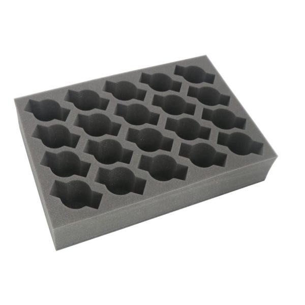 Full-size foam tray for 20 cavalry miniatures or minis on 40mm bases 1