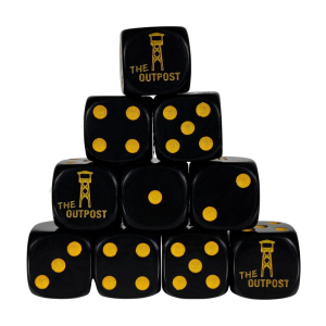 Outpost Dice: Black (16mm) Pack of 10 1