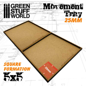 MDF Movement Trays 25mm 5x5 1
