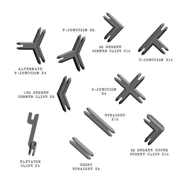 Plastic Terrain Clips - Grey 1